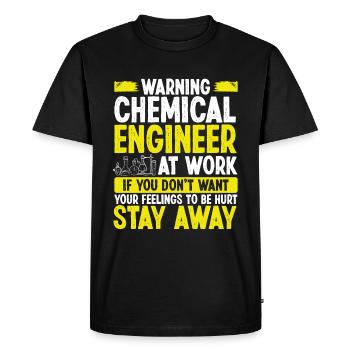Drôle d’ingénieur chimiste Ingénierie - T-shirt Premium bio Homme - noir - Devant - Nico (187cm)