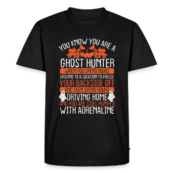 Halloween Ghost Hunter Camera Funny Ghost Hunting - Men's Premium Organic T-Shirt - black - Front - Nico (187cm)