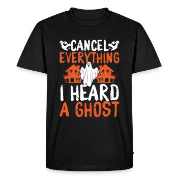Ghost Hunting Annuler J’entends un Ghost Hunter - T-shirt Premium bio Homme - noir - Devant - Nico (187cm)