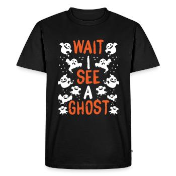 Ghost Hunting Wait I see a Ghost Ghost Hunter - Men's Premium Organic T-Shirt - black - Front - Nico (187cm)