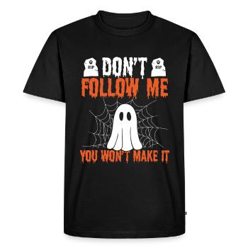 Ghost Hunter Ne me suis pas vous Ghost Hunting - T-shirt Premium bio Homme - noir - Devant - Nico (187cm)