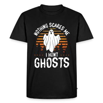 Ghost Hunter scares me I hunt Ghosts Ghost Hunting - Men's Premium Organic T-Shirt - black - Front - Nico (187cm)