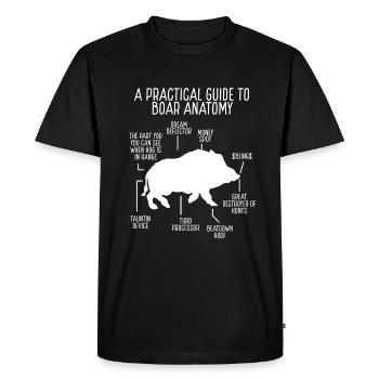 Hog Hunting of Boar Hunter Hog Removal Technician - Men's Premium Organic T-Shirt - black - Front - Nico (187cm)