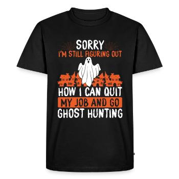 Ghost Hunting Kite for Ghost Hunting Ghost Hunter - Men's Premium Organic T-Shirt - black - Front - Nico (187cm)