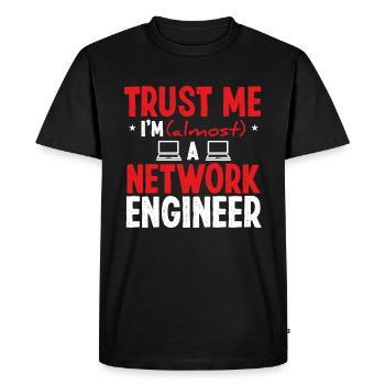 Network Engineer Funny Network Engineering - Men's Premium Organic T-Shirt - black - Front - Nico (187cm)