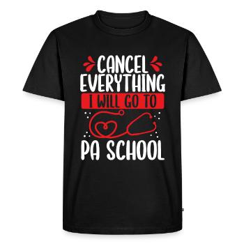 Étudiant PA J’irai à l’école d’adjoint au médecin - T-shirt Premium bio Homme - noir - Devant - Nico (187cm)