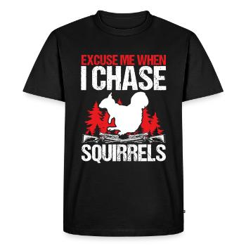 Squirrel Hunter Technicien en enlèvement d’écureuil - T-shirt Premium bio Homme - noir - Devant - Nico (187cm)