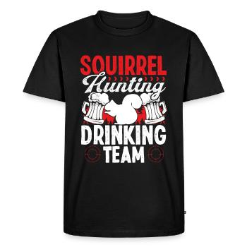 Technicien en enlèvement d’écureuils Drinking Team Hunter - T-shirt Premium bio Homme - noir - Devant - Nico (187cm)