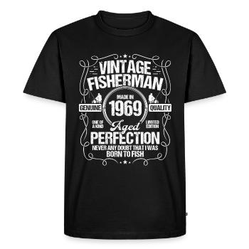 1969 Fishing for Fisherman 1969 Year Born Angler - Men's Premium Organic T-Shirt - black - Front - Nico (187cm)