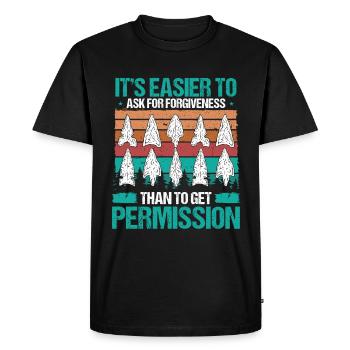 Arrowhead Hunting Vintage Artifact Collector - Men's Premium Organic T-Shirt - black - Front - Nico (187cm)
