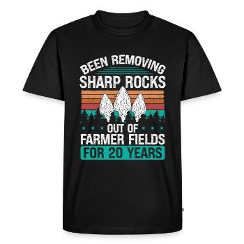 Arrowhead Hunting Artifact Collector Flintknapper - Men's Premium Organic T-Shirt - black - Front - Nico (187cm)