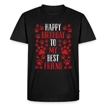 Anniversaire Chiens Amoureux Chien Chien Maman Anniversaire Chien Papa - T-shirt Premium bio Homme - noir - Devant - Nico (187cm)