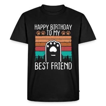 Joyeux anniversaire Meilleur ami Maman Chien Papa Anniversaire - T-shirt Premium bio Homme - noir - Devant - Nico (187cm)