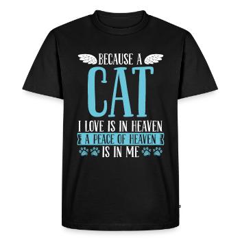 Grieving Cat Lover Cat Grief Pet Loss of Cat - Men's Premium Organic T-Shirt - black - Front - Nico (187cm)