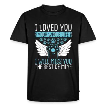 Grieving Cat Owner Cat Grief Pet Loss Remembrance - Men's Premium Organic T-Shirt - black - Front - Nico (187cm)
