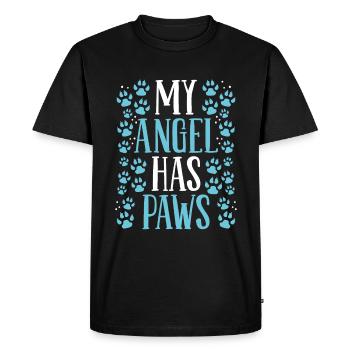 Loss of Cat My Angel has Paws Cat Remembrance - Men's Premium Organic T-Shirt - black - Front - Nico (187cm)