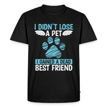 Cat Remembrance Cat Owner Pet Sympathy Cat Loss - Men's Premium Organic T-Shirt - black - Front - Nico (187cm)