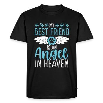 Pet Loss Angel in Heaven Loss of Cat Pet - Men's Premium Organic T-Shirt - black - Front - Nico (187cm)