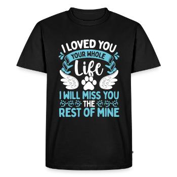 Dog Remembrance Propriétaire de chien Animal de compagnie Sympathie Perte de chien - T-shirt Premium bio Homme - noir - Devant - Nico (187cm)