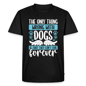Amoureux des chiens Condoléances Chien Souvenir Perte de chien - T-shirt Premium bio Homme - noir - Devant - Nico (187cm)