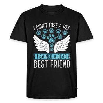 Perte d’un chien d’un ami de compagnie d’un chien Grief Souvenir - T-shirt Premium bio Homme - noir - Devant - Nico (187cm)