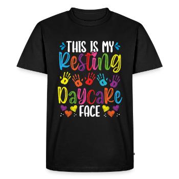 Childcare Teacher Daycare Face Daycare Provider - Men's Premium Organic T-Shirt - black - Front - Nico (187cm)