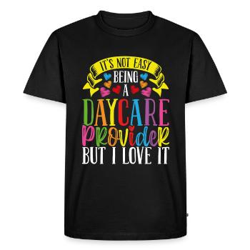 Daycare Provider Appreciation Childcare Teacher - Men's Premium Organic T-Shirt - black - Front - Nico (187cm)