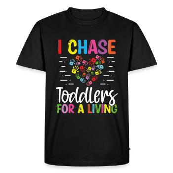 Fournisseur de garderie Chase Toddlers Childcare Teacher - T-shirt Premium bio Homme - noir - Devant - Nico (187cm)