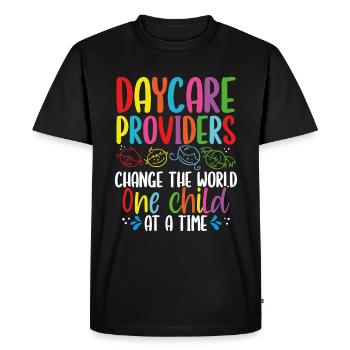 Daycare Provider at a Time Childcare Teacher - Men's Premium Organic T-Shirt - black - Front - Nico (187cm)