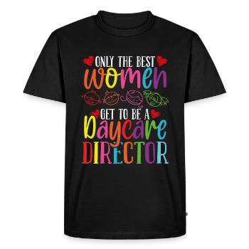 Directrices de garderies Femmes Drôle Fournisseur de services de garde d’enfants - T-shirt Premium bio Homme - noir - Devant - Nico (187cm)
