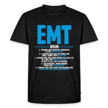 AMBULANCIER AMBULANCIER AMBULANCIER PARAMÉDICAL - T-shirt Premium bio Homme - noir - Devant - Nico (187cm)