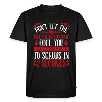 Infirmière de salle d’urgence Femmes Drôle Technicienne d’urgence - T-shirt Premium bio Homme - noir - Devant - Nico (187cm)