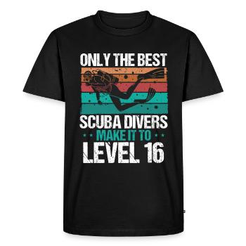16 Scuba Diving Level 16 Year Diver Snorkeling - Men's Premium Organic T-Shirt - black - Front - Nico (187cm)