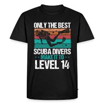 14 Scuba Diving Level 14 Year Diver Snorkeling - Men's Premium Organic T-Shirt - black - Front - Nico (187cm)