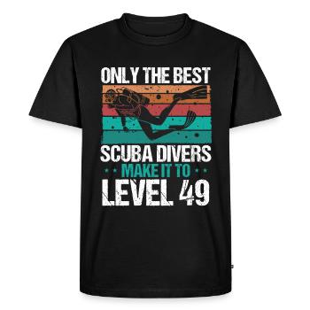 49 Scuba Diving Level 49 Year Diver Snorkeling - Men's Premium Organic T-Shirt - black - Front - Nico (187cm)
