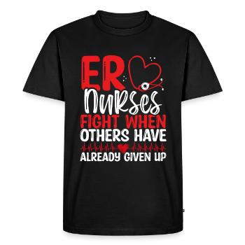 Infirmière médicale d’urgence Technicienne ER Infirmière ER - T-shirt Premium bio Homme - noir - Devant - Nico (187cm)