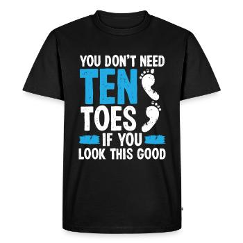 Toe Amputee Look this good Amputated Toe Survivor - Men's Premium Organic T-Shirt - black - Front - Nico (187cm)