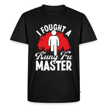 Funny Leg Amputee Survivor Humor Amputated Leg - Men's Premium Organic T-Shirt - black - Front - Nico (187cm)