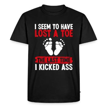 Toe Amputee lost a Toe Amputated Toe Survivor - Men's Premium Organic T-Shirt - black - Front - Nico (187cm)