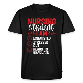 Nursing School Funny Nursing Student Graduate - Men's Premium Organic T-Shirt - black - Front - Nico (187cm)