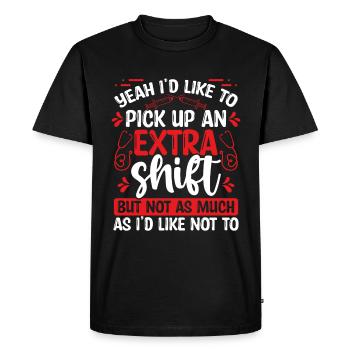 Night Shift Nurse Extra Shift RN CNA Nursing - Men's Premium Organic T-Shirt - black - Front - Nico (187cm)
