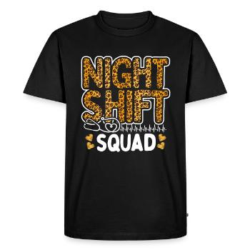 Leopard Night Shift Nurse Squad Leo Nursing - T-shirt Premium bio Homme - noir - Devant - Nico (187cm)