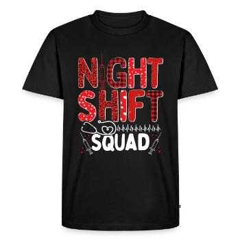 Nurse Night Shift Squad Nursing RN CNA - Men's Premium Organic T-Shirt - black - Front - Nico (187cm)