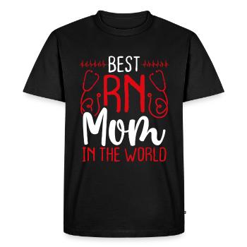 Nurse Best RN Work Mom CNA Mothers Day Nursing - Men's Premium Organic T-Shirt - black - Front - Nico (187cm)
