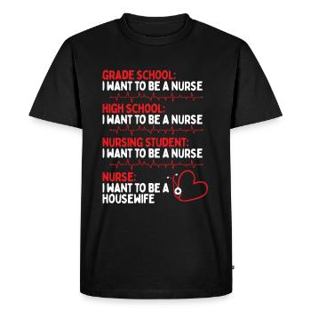 Nurse Nursing School Graduation Funny RN CNA - Men's Premium Organic T-Shirt - black - Front - Nico (187cm)