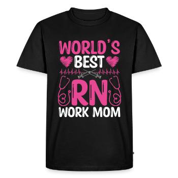 Nurse Worlds best RN Work Mom Nursing CNA - Men's Premium Organic T-Shirt - black - Front - Nico (187cm)