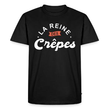 reine des crêpes femme bretagne cuisine bretonne - T-shirt Premium bio Homme - noir - Devant - Nico (187cm)