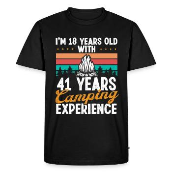 59 Year Old Camper Mountains Camping 59 Birthday - Men's Premium Organic T-Shirt - black - Front - Nico (187cm)