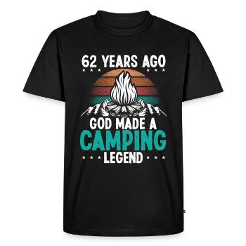 62 Year Old Camping Legend Scout 62Birthday Camper - Men's Premium Organic T-Shirt - black - Front - Nico (187cm)