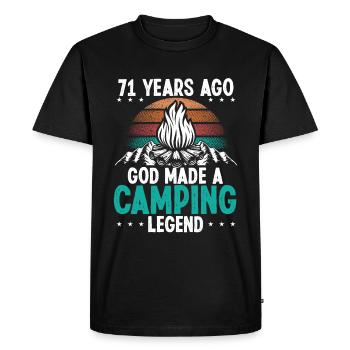 71 Year Old Camping Legend Scout 71Birthday Camper - Men's Premium Organic T-Shirt - black - Front - Nico (187cm)